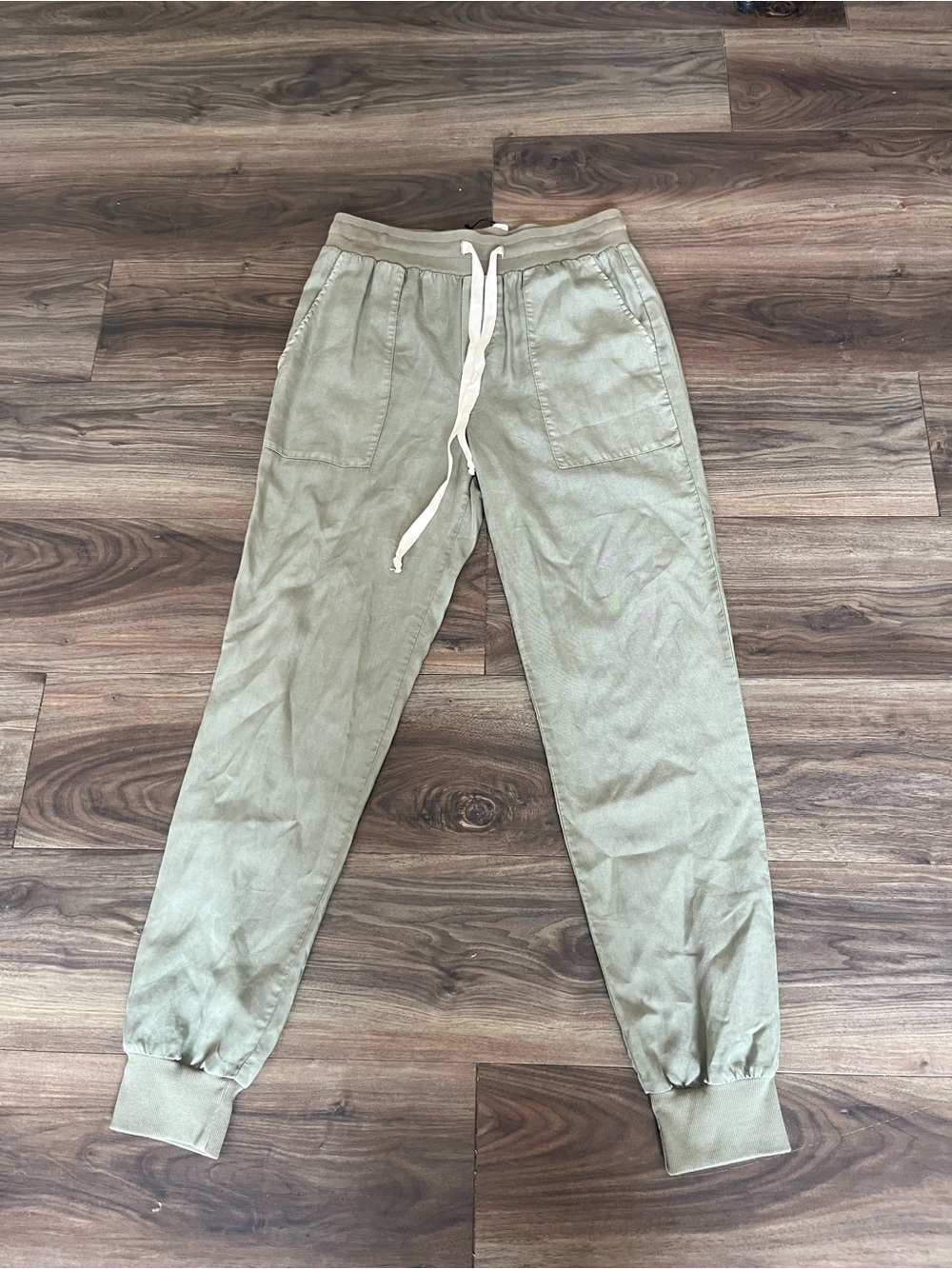 Self Contrast Olive Green Jogger Cargo Pants XSā NWT